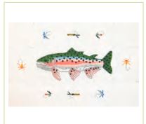 click here to view larger image of Trout Doorstop (hand painted canvases)