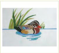 click here to view larger image of Wood Duck Doorstop (hand painted canvases)