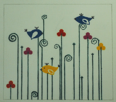 click here to view larger image of Birds and Buds (hand painted canvases)