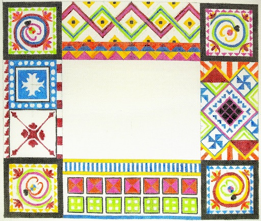 click here to view larger image of Sino-Style Stitches Frame (hand painted canvases)