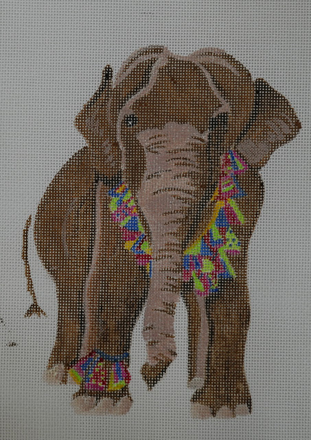 click here to view larger image of Tasseled Elephant (hand painted canvases)