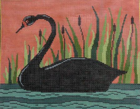 click here to view larger image of Black Swan (hand painted canvases)