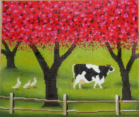 click here to view larger image of Spring Cow (hand painted canvases)