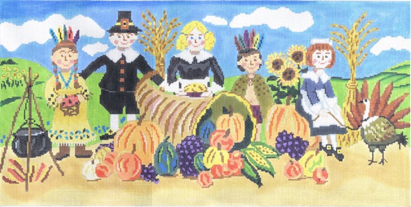 click here to view larger image of Happy Thanksgiving (hand painted canvases)