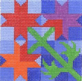click here to view larger image of 8 Pointed Star 3 (hand painted canvases)
