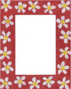 click here to view larger image of Red Daisy Frame (hand painted canvases)