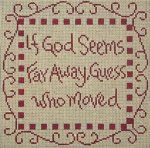 click here to view larger image of If God Seems Far Away (hand painted canvases)