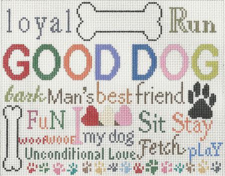 click here to view larger image of Good Dog (hand painted canvases)