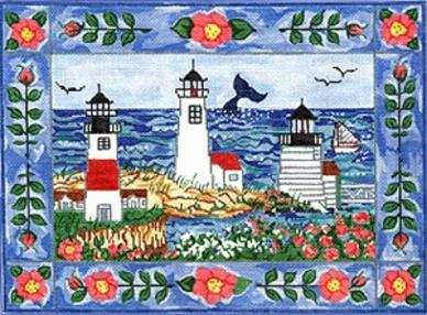 click here to view larger image of Lighthouses (hand painted canvases)