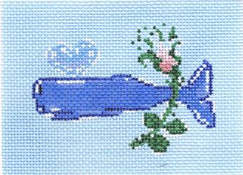 click here to view larger image of Whale With Flower (hand painted canvases)