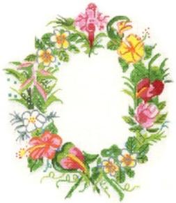 click here to view larger image of Hawaiian Flower Frame (hand painted canvases)