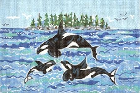 click here to view larger image of Orca Family (hand painted canvases)