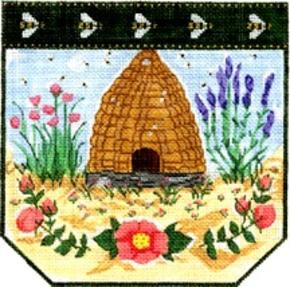 click here to view larger image of Bee Skep Purse (hand painted canvases)
