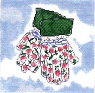 click here to view larger image of Rosebud Gloves (hand painted canvases)