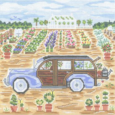 click here to view larger image of Garden Woody - 13ct (hand painted canvases)