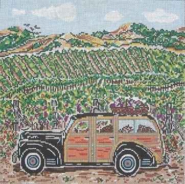 click here to view larger image of Vineyard Woody - 13ct (hand painted canvases)