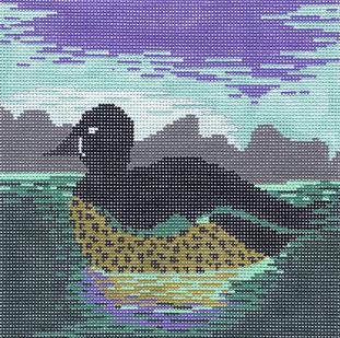 click here to view larger image of Duck In Pond (hand painted canvases)