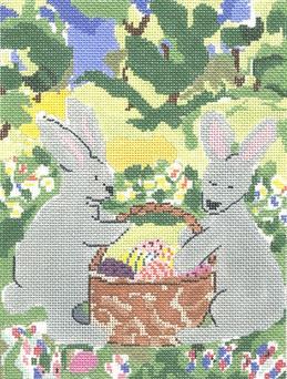 click here to view larger image of Hiding Eggs (hand painted canvases)