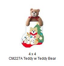 click here to view larger image of Teddy With Teddy Bear Mini Sock (hand painted canvases)