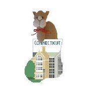 click here to view larger image of Connecticut College w/Camel Mini Sock (hand painted canvases)
