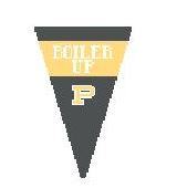 click here to view larger image of Purdue Pennant (hand painted canvases)