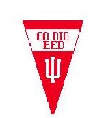 click here to view larger image of Indiana U Pennant (hand painted canvases)