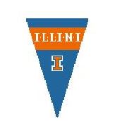 click here to view larger image of U Of Illinois Pennant (hand painted canvases)