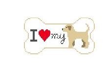 click here to view larger image of I Love My Yellow Lab (hand painted canvases)