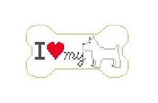 click here to view larger image of I Love My Westie (hand painted canvases)