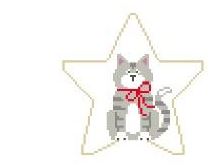 click here to view larger image of Tabby Cat Star (hand painted canvases)