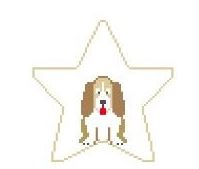 click here to view larger image of Bassett Hound Star (hand painted canvases)