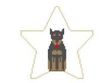 click here to view larger image of Doberman Star (hand painted canvases)