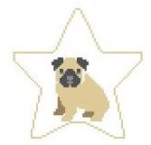 click here to view larger image of Pug Star (hand painted canvases)
