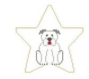 click here to view larger image of White Bulldog Star (hand painted canvases)