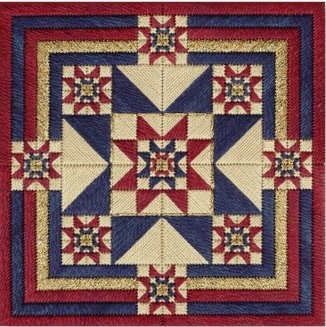 click here to view larger image of Liberty Stars (counted canvas work)