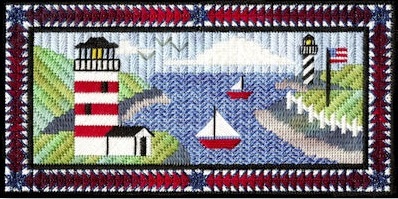 click here to view larger image of Two Lighthouses (counted canvas work)