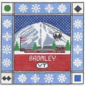 click here to view larger image of Bromley Mountain Square (hand painted canvases)