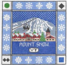 click here to view larger image of Mount Snow Square (hand painted canvases)