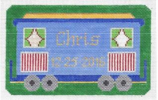 click here to view larger image of Train Car Ornament (hand painted canvases)