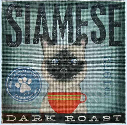 click here to view larger image of Siamese (Dark Roast) (hand painted canvases)
