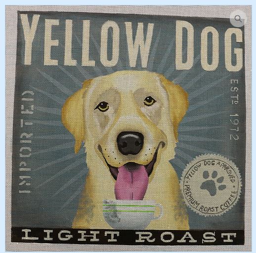 click here to view larger image of Yellow Dog (Light Roast) (hand painted canvases)