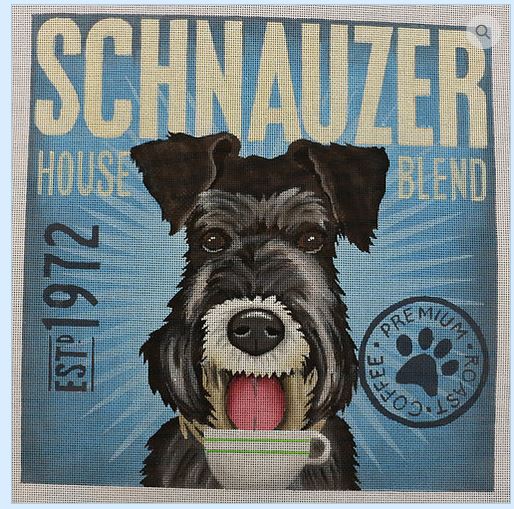 click here to view larger image of Schnauzer (House Blend) (hand painted canvases)