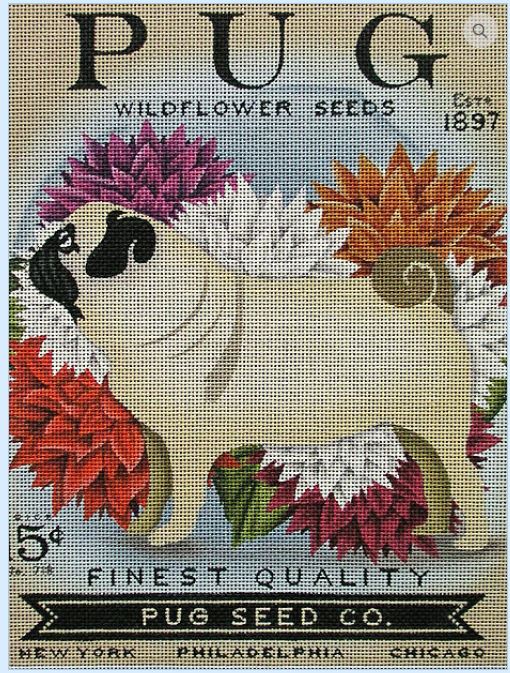 click here to view larger image of Pug Wildflower Seeds (hand painted canvases)