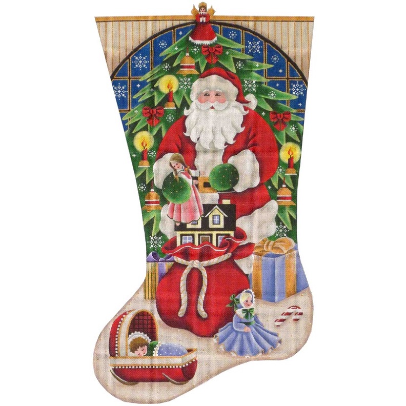 click here to view larger image of Dolls For Christmas Stocking - 18ct (hand painted canvases)