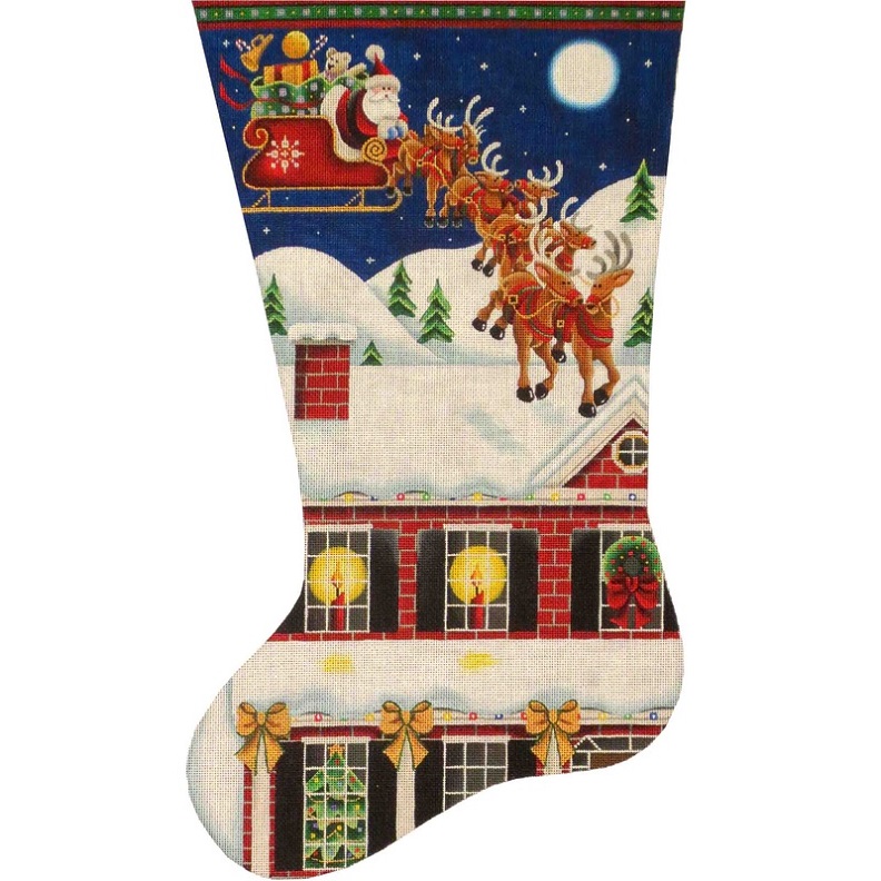click here to view larger image of The Approach Stocking - 18ct (hand painted canvases)