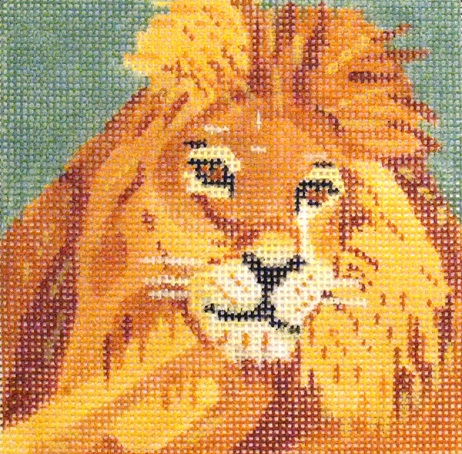 click here to view larger image of Small Lion Head (hand painted canvases)