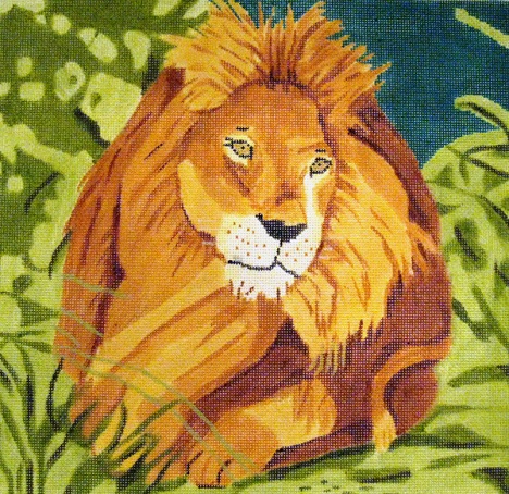 click here to view larger image of Lion In Grass (hand painted canvases)