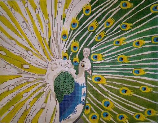 click here to view larger image of Peacock III (hand painted canvases)