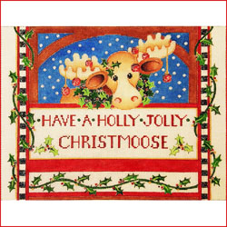 click here to view larger image of Holly Jolly Christmoose (hand painted canvases)