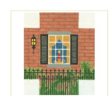 click here to view larger image of Brick Window Scene (hand painted canvases)